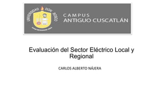 Evaluación del Sector Eléctrico Local y
Regional
CARLOS ALBERTO NÁJERA
 