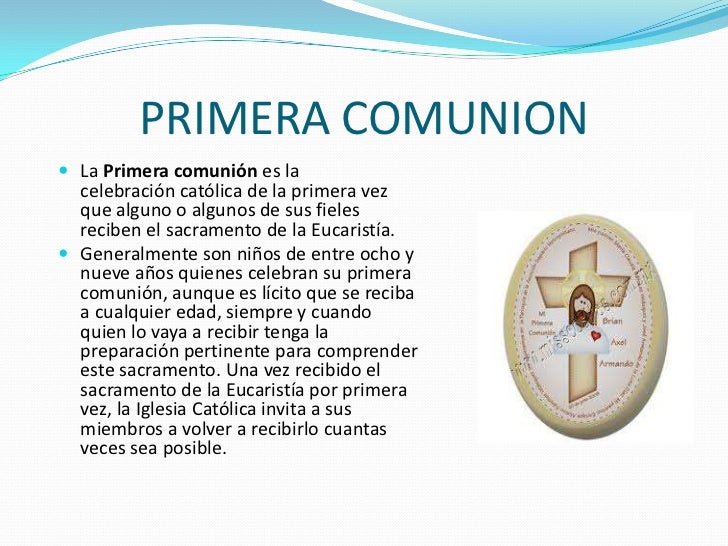 Primera comunion Primera comunion