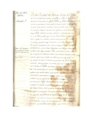 Primer acta de cabildo 1814