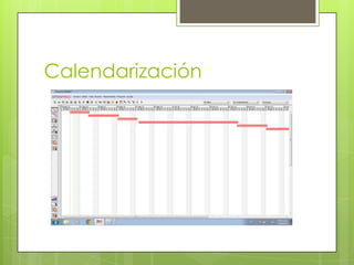 Calendarización