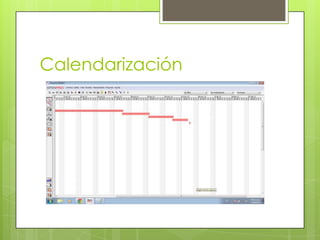Calendarización