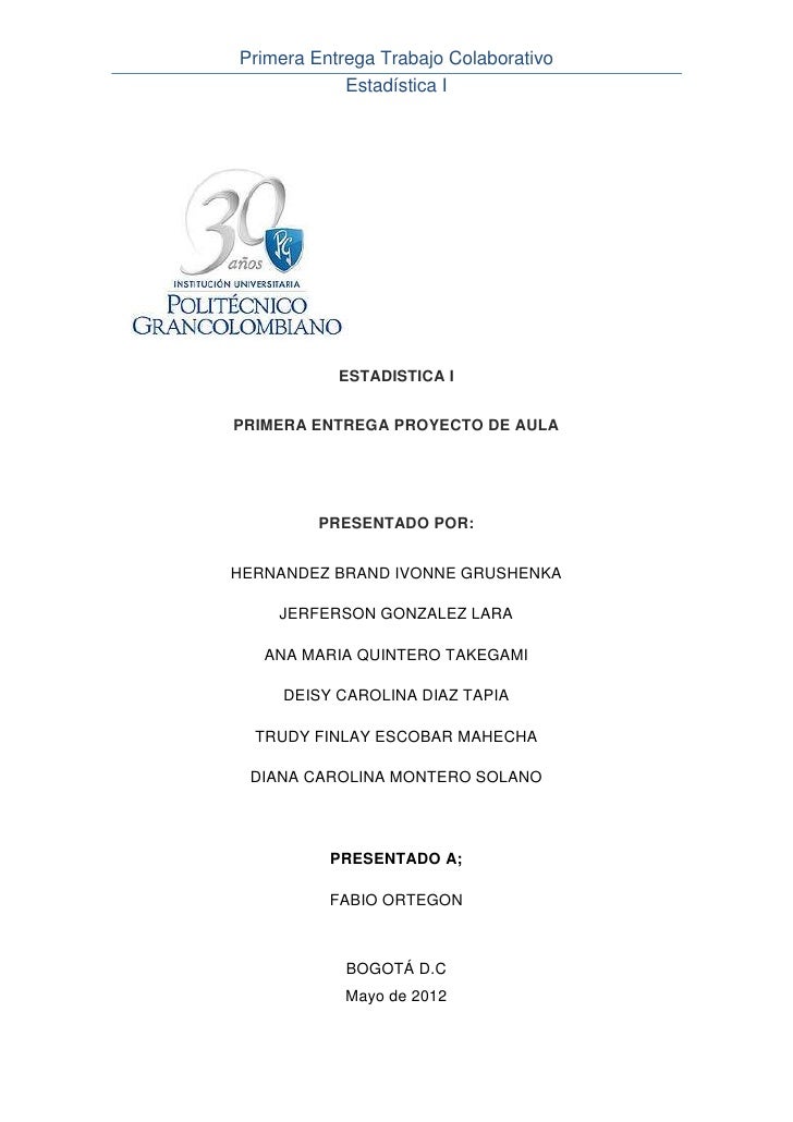 primera entrega estadistica running head in apa format