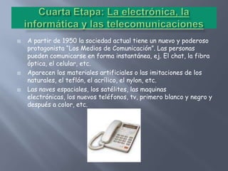ETAPAS DE EVOLUCIÓN TECNOLÓGICA