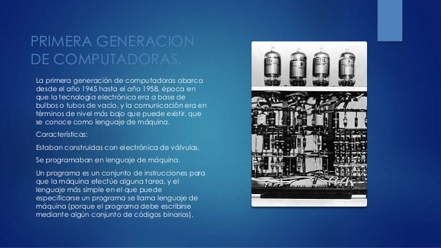 Primera generacion computadoras