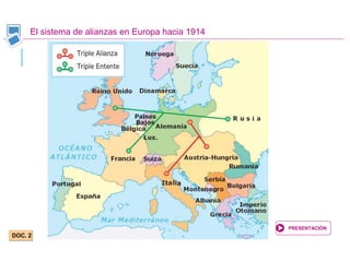 DOC. 2
El sistema de alianzas en Europa hacia 1914
PRESENTACIÓN
 