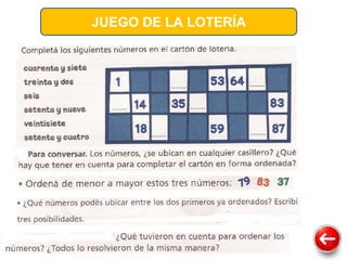 JUEGO DE LA LOTERÍA
 