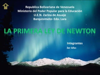 Republica Bolivariana de Venezuela
Ministerio del Poder Popular para la Educación
U.E.N. Zarina de Asuaje
Barquisimeto- Edo- Lara

Integrantes
3er Año-

 