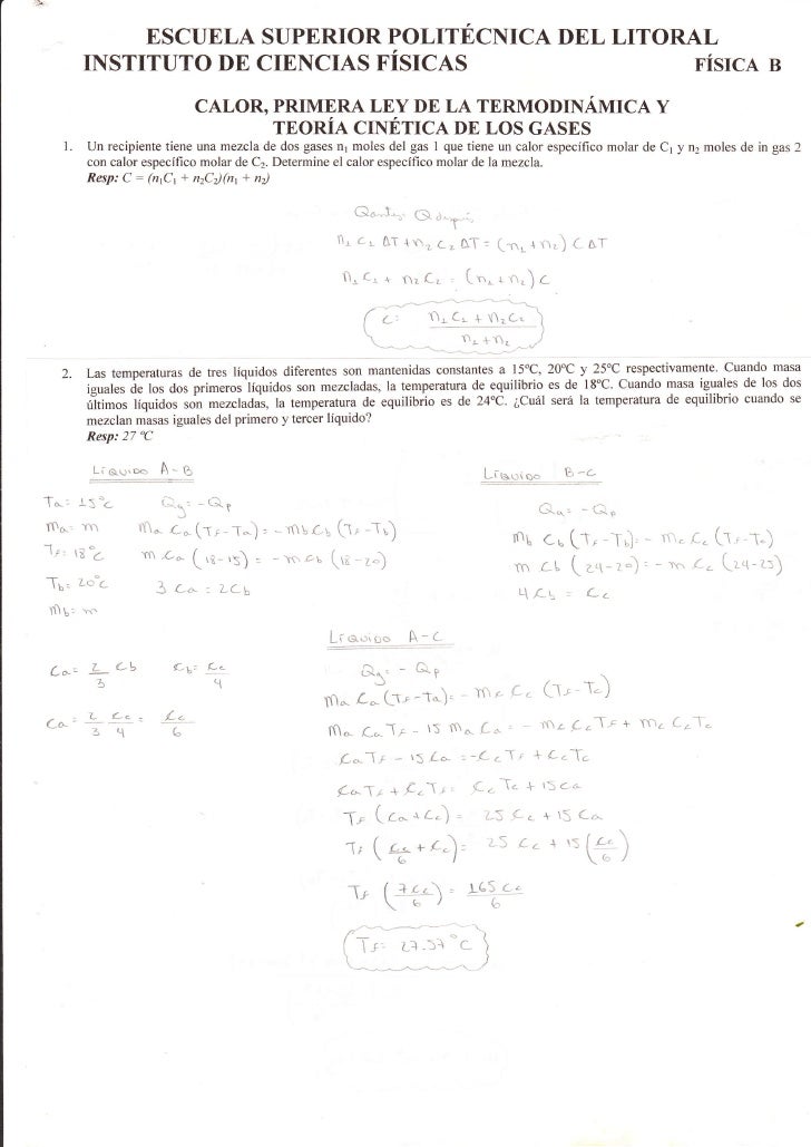 Primera Ley Y Teoria Cinetica