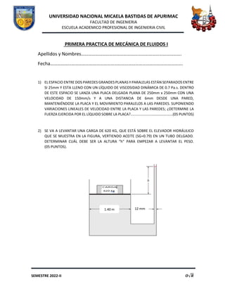 UNIVERSIDAD NACIONAL MICAELA BASTIDAS DE APURIMAC
FACULTAD DE INGENIERIA
ESCUELA ACADEMICO PROFESIONAL DE INGENIERIA CIVIL...