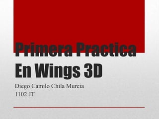 Primera Practica
En Wings 3D
Diego Camilo Chila Murcia
1102 JT

 