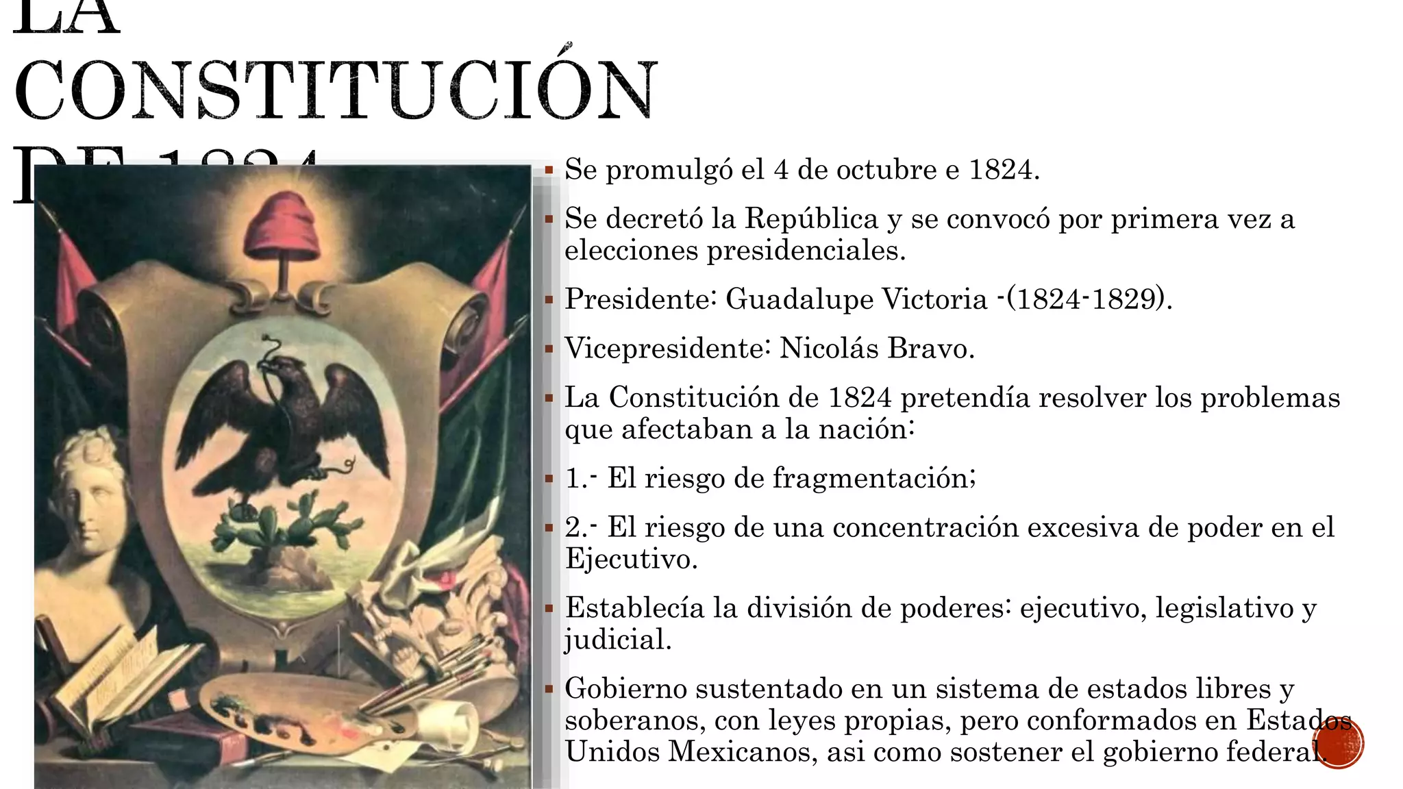 Primera republica federal y la constitucional de 1824 | PPT