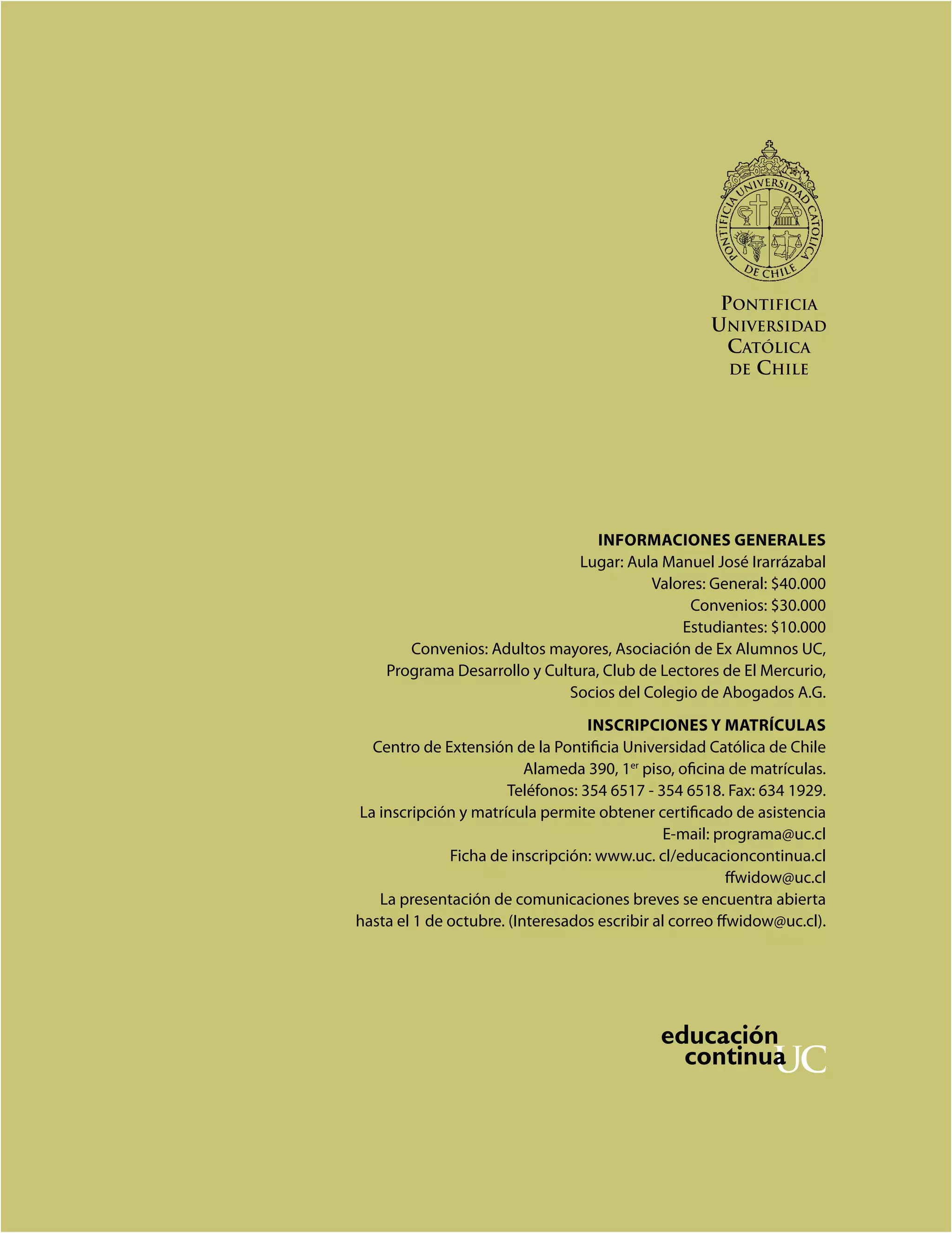 Primeras Jornada Ley Natural Uc