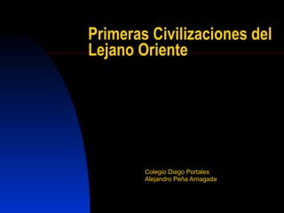 Primeras Civilizaciones del Lejano Oriente Colegio Diego Portales Alejandro Peña Arriagada 
