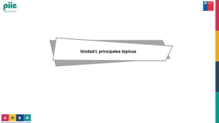 Unidad I, principales tópicos
 