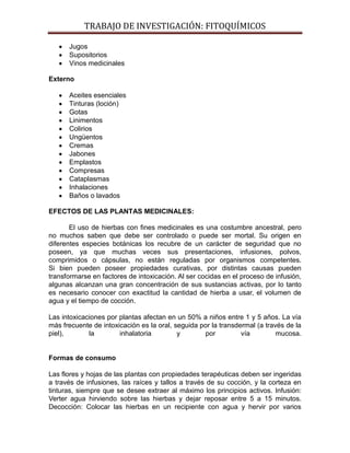 Primer avance de fitoquímicos