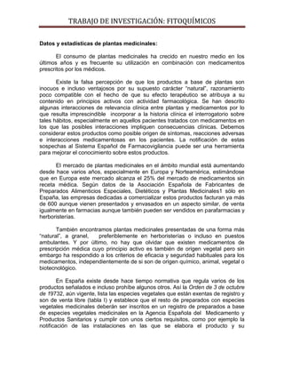 Primer avance de fitoquímicos