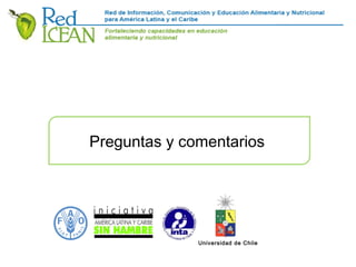 Preguntas y comentarios
Universidad de Chile
 