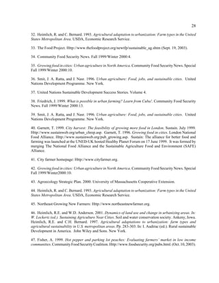 Urban Agriculture and Community Food Security in the United States | PDF
