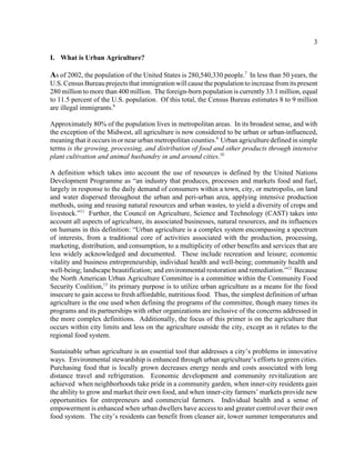 Urban Agriculture and Community Food Security: Farming from the City ...