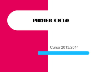 PRIMER CICLO

Curso 2013/2014

 