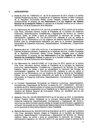 Primer Debate del Proyecto de Ley Reformatoria a la Ley Orgánica del Sistema Nacional de Contratación Pública y al Código ...