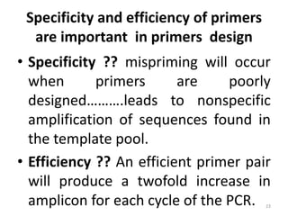 Primer design for PCR and analysis of gel picture | PDF