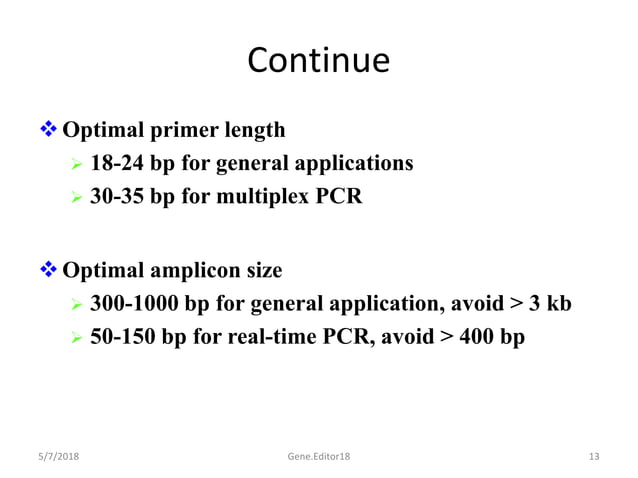 Primer Designing (General Rules) | PPTX | Chemistry | Science