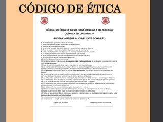 CÓDIGO DE ÉTICA
 