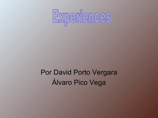 Por David Porto Vergara
Álvaro Pico Vega
 