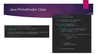 C++ & Java JIT Optimizations: Finding Prime Numbers | PPT