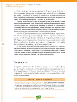 Programa Primaria Primer grado RIEB 2011 | PDF