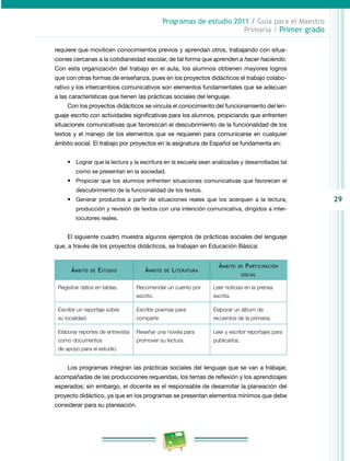 Programa Primaria Primer grado RIEB 2011 | PDF