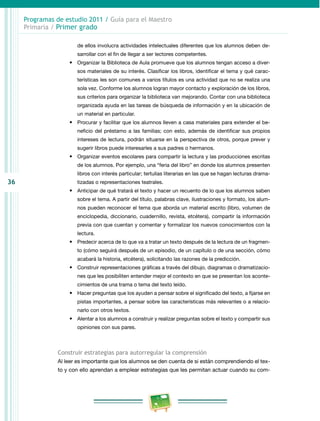 Programa Primaria Primer grado RIEB 2011 | PDF