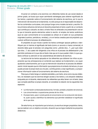 Programa Primaria Primer grado RIEB 2011 | PDF
