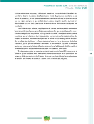 Programa Primaria Primer grado RIEB 2011 | PDF