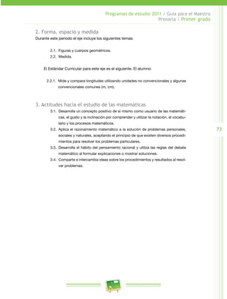 Programa Primaria Primer grado RIEB 2011 | PDF