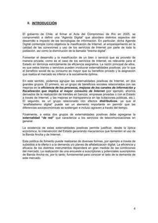 II. INTRODUCCIÓN


El gobierno de Chile, al firmar el Acta del Compromiso de Río en 2005, se
comprometió a definir una “Ag...