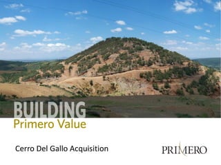 Cerro Del Gallo Acquisition
 