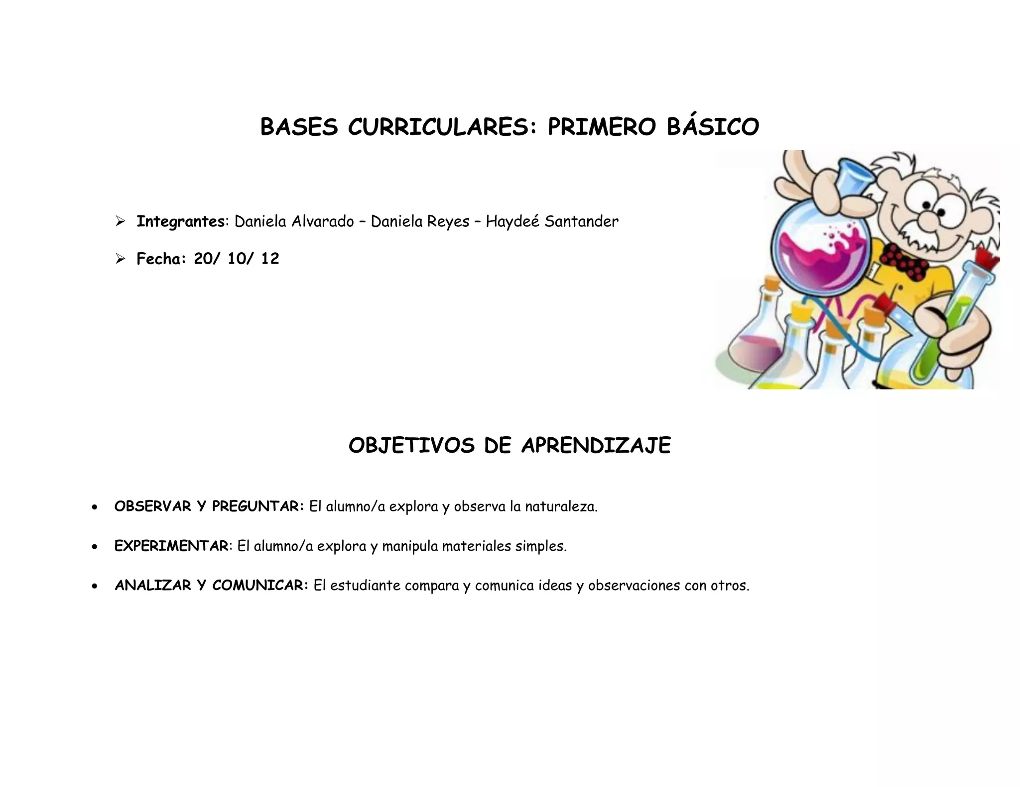 Bases Curriculares. Primero Básico. PPT