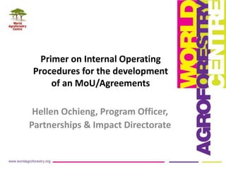 Primer on MOUs | PPTX