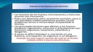 lesiones en los huesos y articulaciones

 