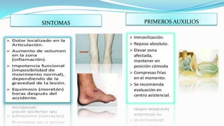 SINTOMAS

PRIMEROS AUXILIOS

 