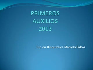 Lic en Bioquimica Marcelo Saltos

 