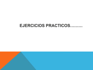 EJERCICIOS PRACTICOS………
 