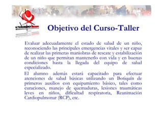 Primeros Auxilios en Niños