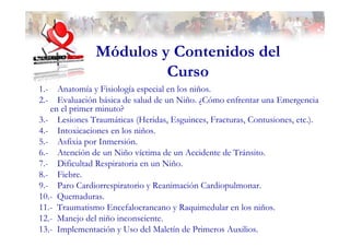 Primeros Auxilios en Niños