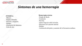 Primeros auxilios hemorragias_y_fracturas1 | PPTX