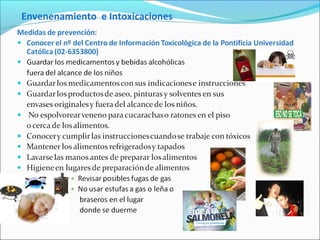Envenenamiento e Intoxicaciones
 