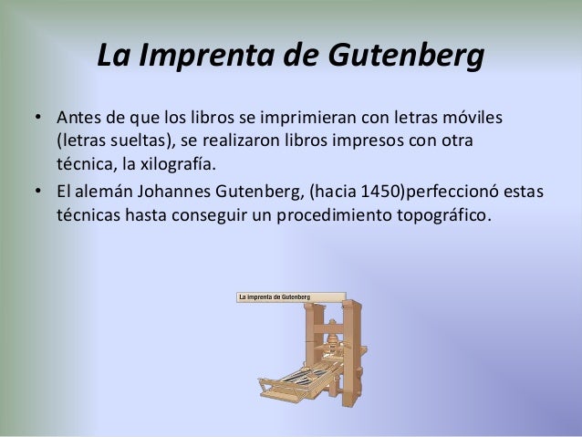 La imprenta de gutenberg antes y despues de adelgazar