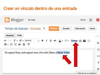 Crear un vínculo dentro de una entrada
 
